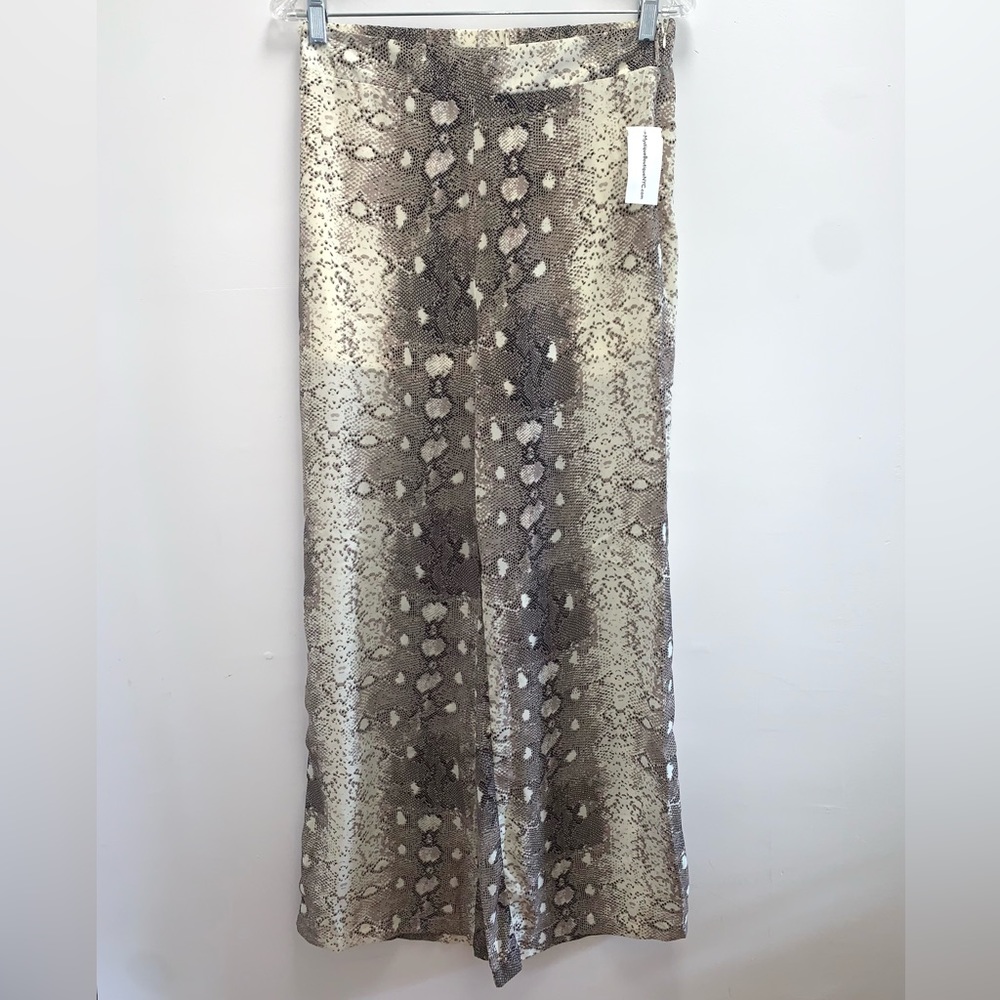 Essue Snake Print Wide Leg Pants Size Medium